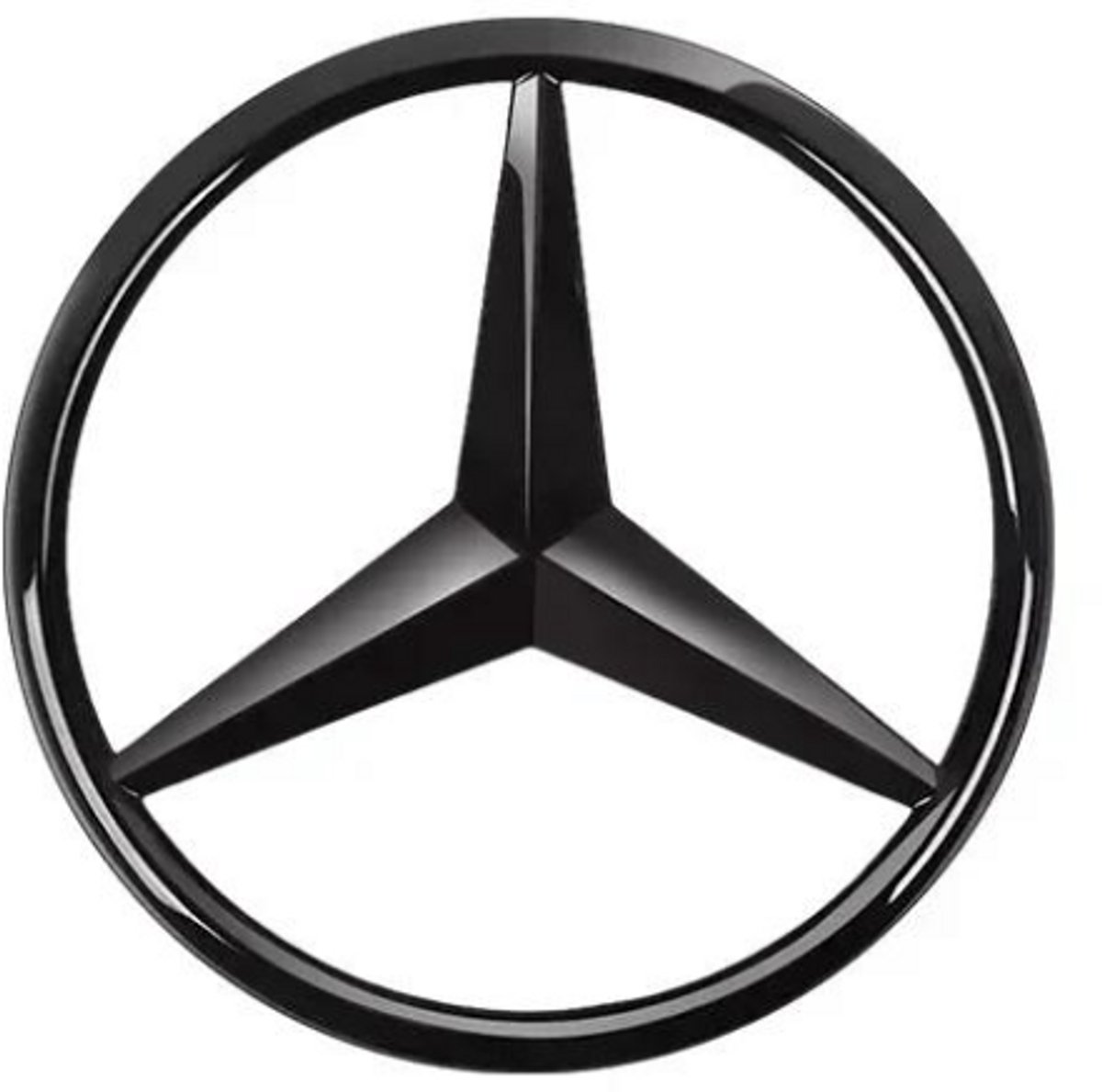 Mercedes-Benz logo zwart - ster embleem 90mm - universeel - auto