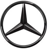 Mercedes-Benz logo zwart - ster embleem 90mm - universeel - auto