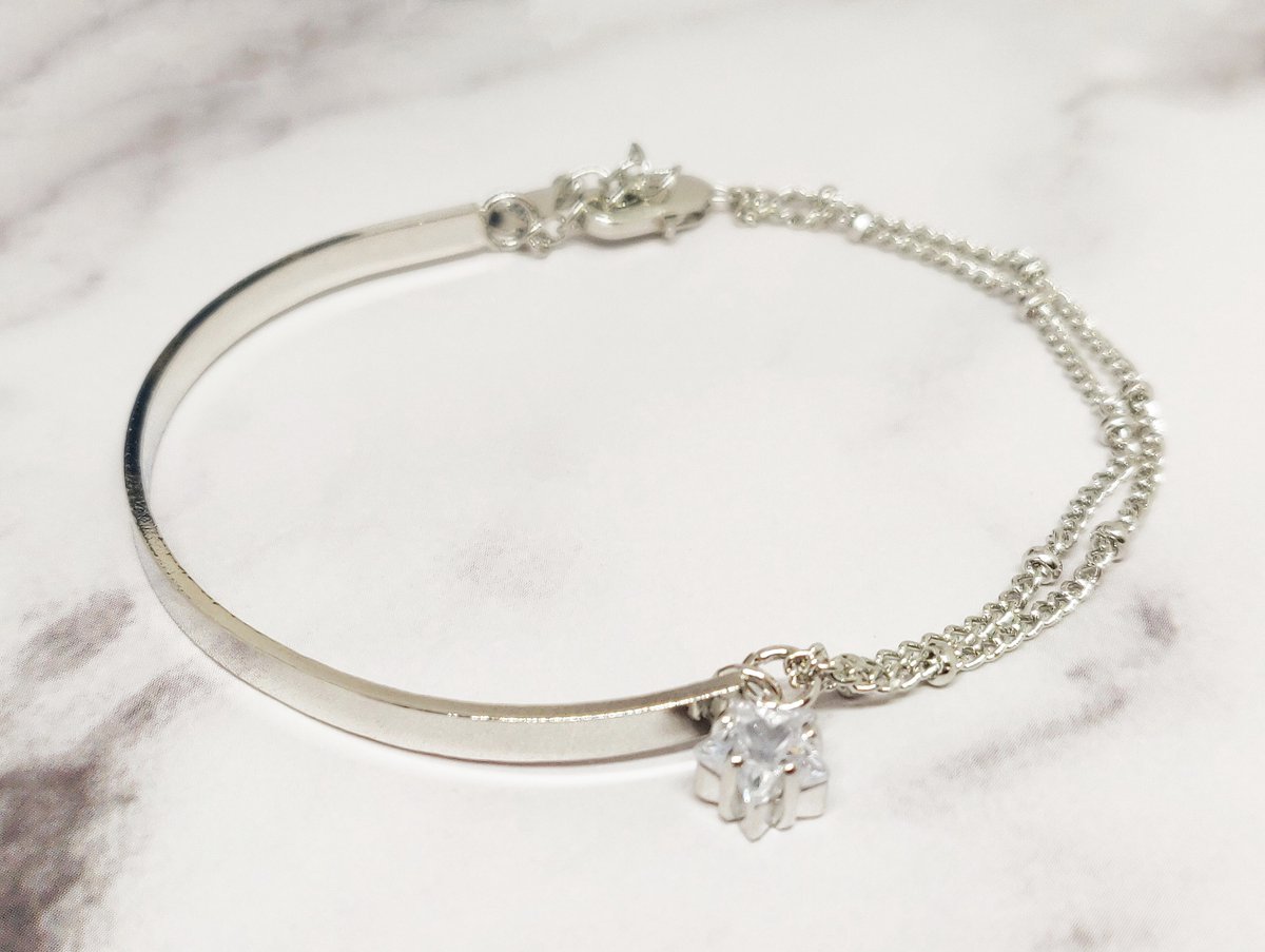 Mei's Muse Fault In Our Star - Schakelarmband - S925 & Zirkonia - Zilver - polsmaat 15 t/m 18,5 cm