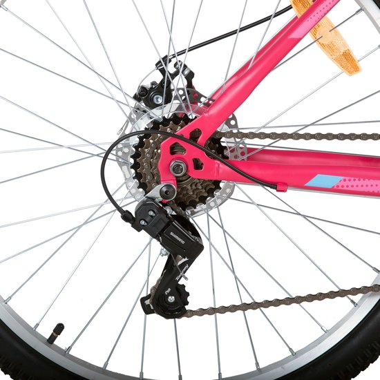 HILAND Mountainbike 26 inch - Dames MTB - 18 Versnellingen - Lage instap - Dubbele schijfremmen van Hiland — afbeelding 4
