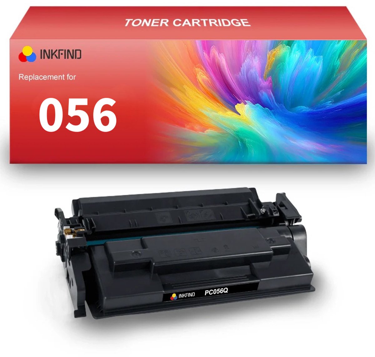 INKFIND 056H Tonercartridge compatibel met Canon 056H 056 Cartridge 056 056H Toner cartridge- 1-pack Zwart (extra hoge capaciteit)