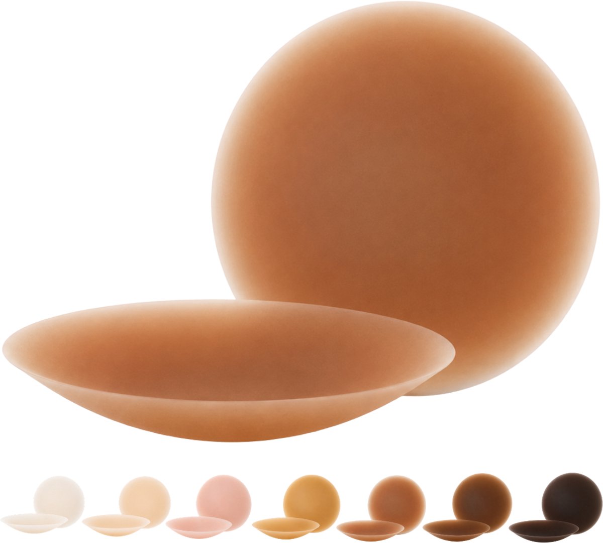BOOBEES Silicone Nipple Covers - XL - 12cm - Latte