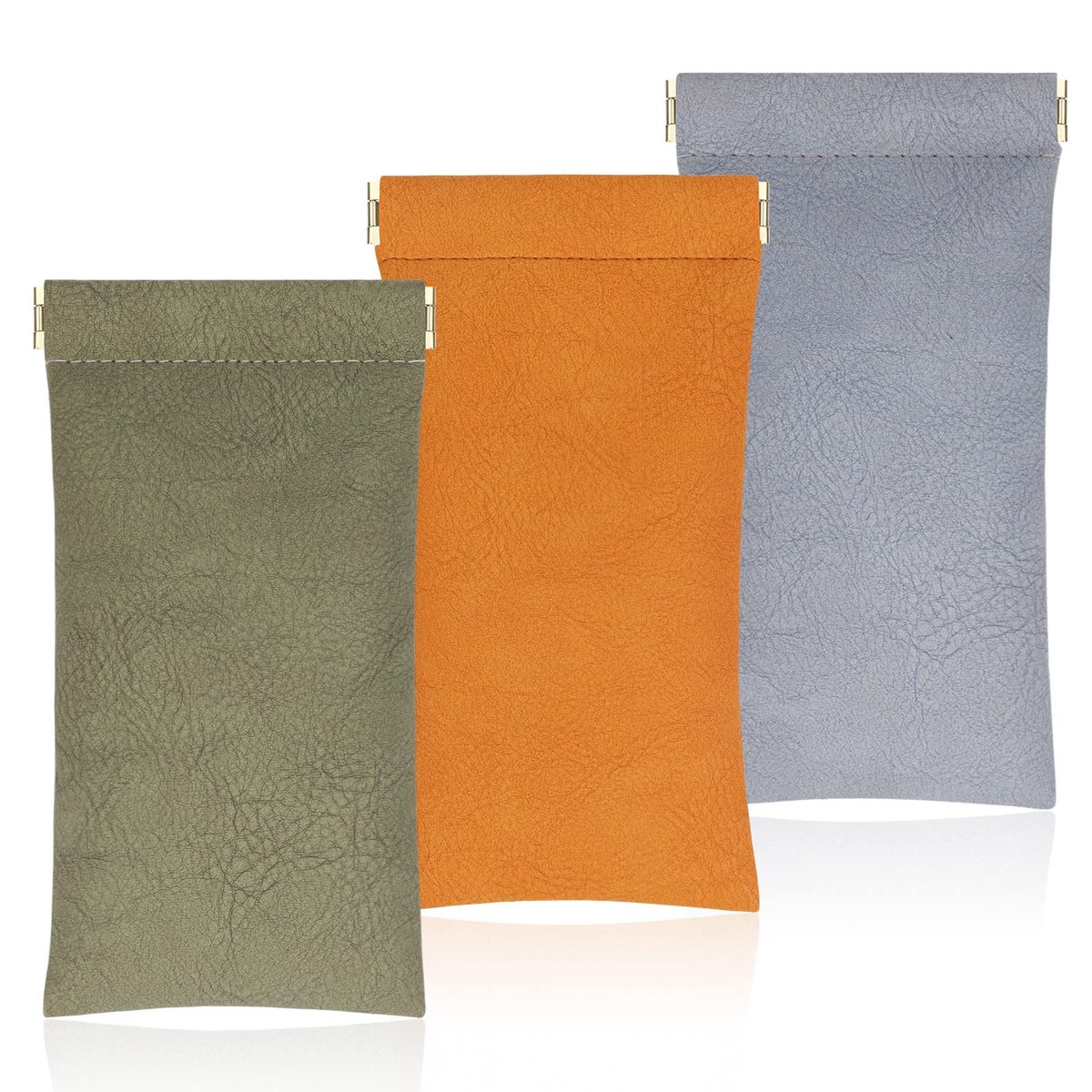 Dailygoods - Zonnebrillen etui - PU-leer - Draagbaar en stijlvol - Geel, groen of blauw - Ideaal voor brillen en accessoires - Uniseks voor volwassene
