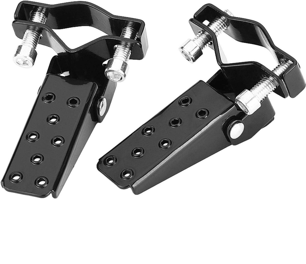 Elzusha - Motorcycle Footrests - Voetsteunen - Stijlvol en Comfortabel - Zwart - Motorfiets Accessoires - Geschikt voor Diverse Motoren - Zwart