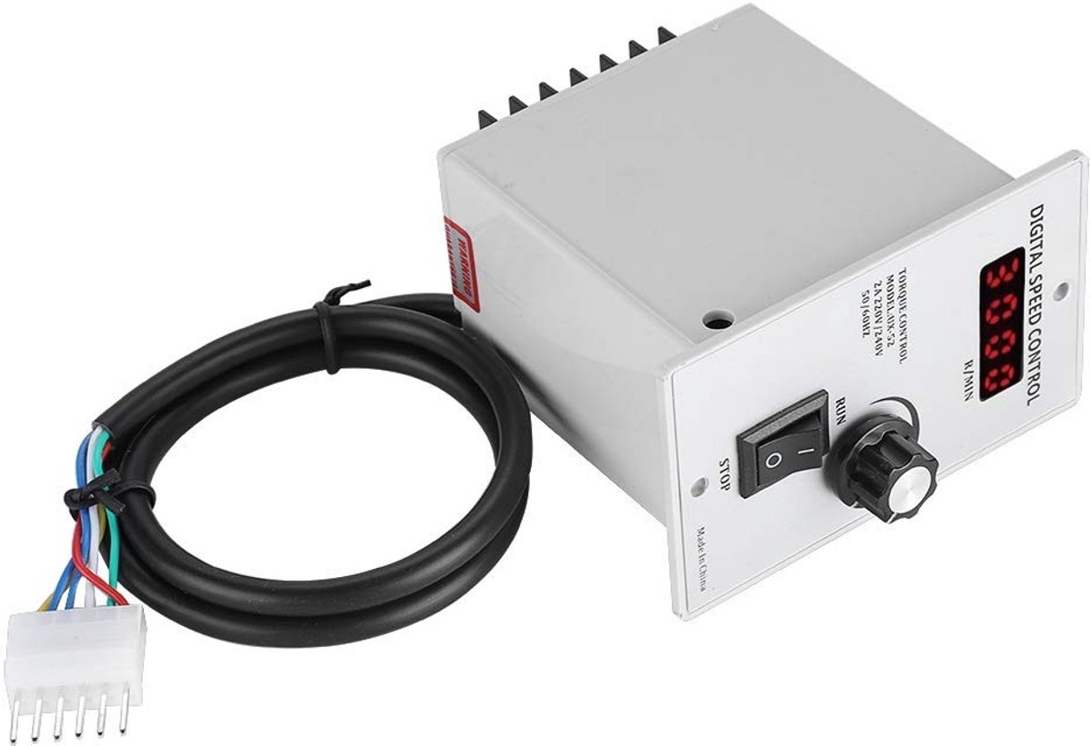 Elzusha - Digitale Motor Snelheidscontroller - Regelbare Controller voor 220V 400W - Instelbare snelheid tot 1450 t/min - Efficiënt energiebeheer -...