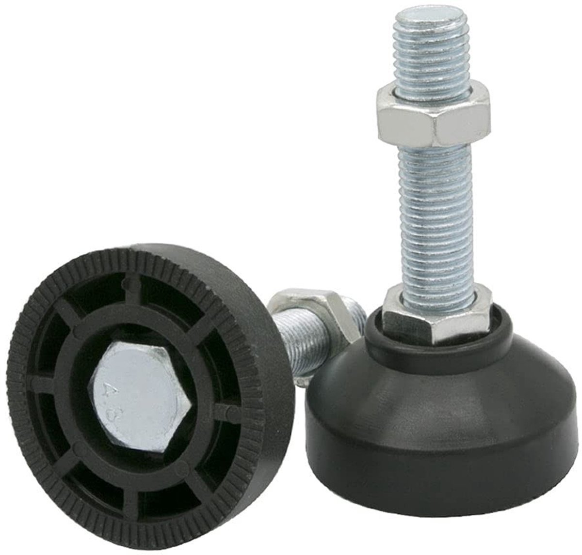 Dailygoods - Verstelbare Tafelvoet - Meubelbeen Levelers - Duurzaam en Sterk - Zwart - Kunststof Basis - Geschikt voor Werkbanken en Kasten - 4 Stuks