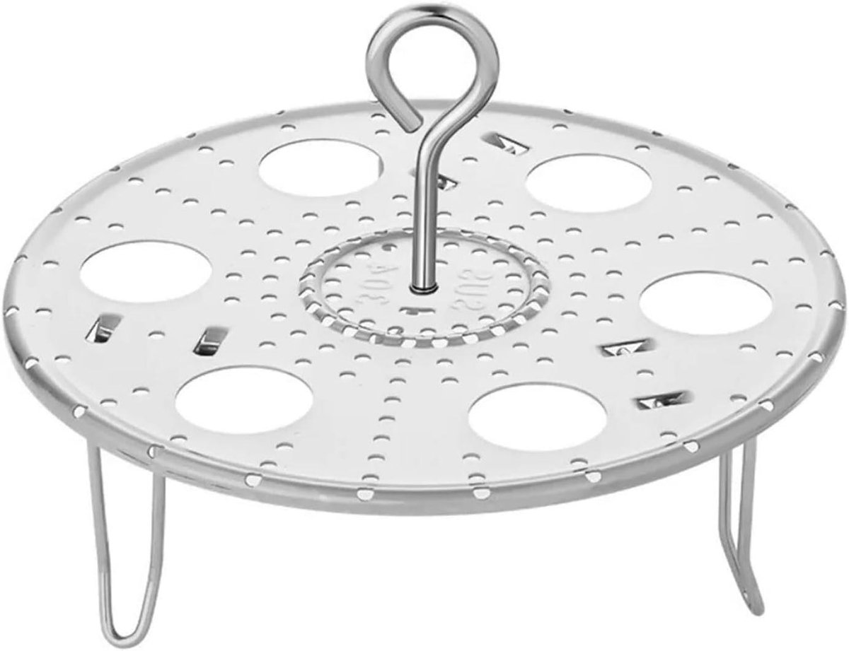 Stoominzet - Pan accessoire - Gezond koken - Verstelbare hoogte - Universeel - Zilver