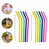 PD® Rietjes - Herbruikbare Siliconen Rietjes - 21 cm - 14 delig