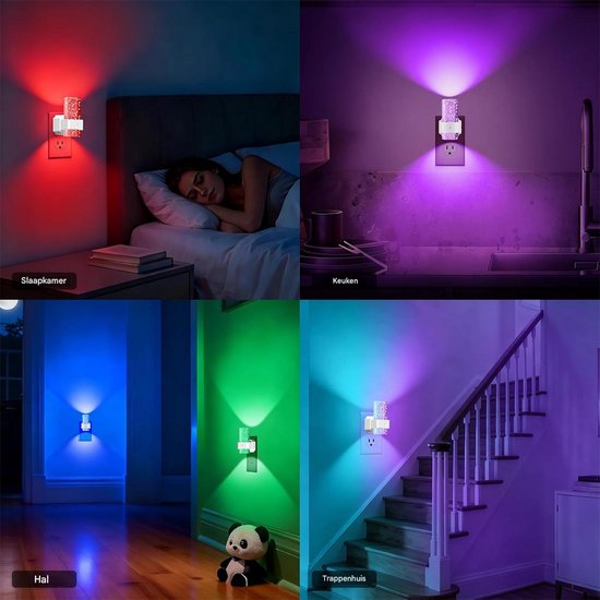 carmdering - Stekkerlamp - Bewegingssensor Lamp Binnen - Nachtlampje Stopcontact -LED lampje met bewegingssensor - Draadloos Nachtlampje dimbaar - Bedlamp/Nachtlamp - Kinder lampje - Nachtsensor - Woonkamer/Slaapkamer - Stijlvolle lamp- 2 stuks van Carmdering — afbeelding 3