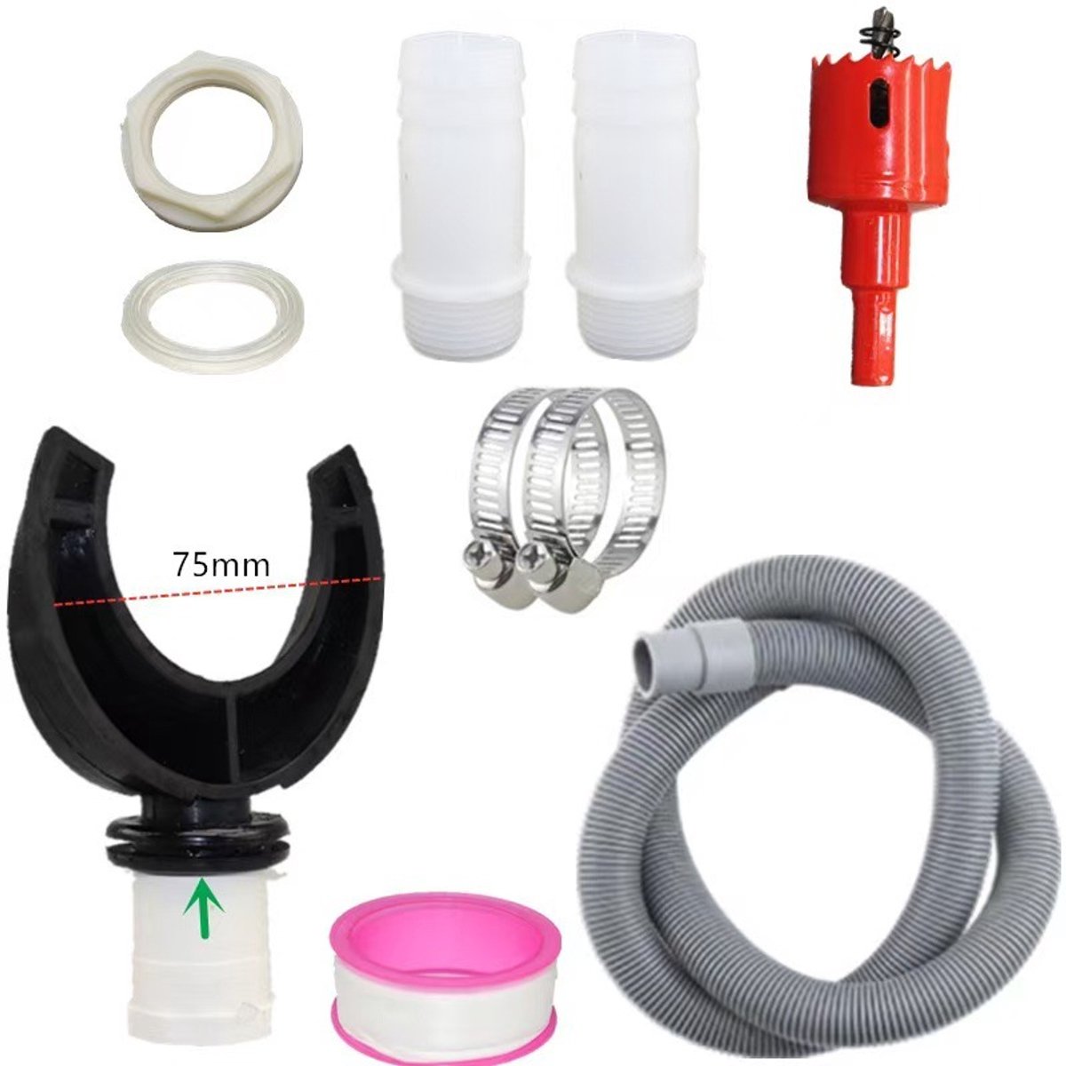 10 stuks - verbindingsset regenton - Verbindingsstuk voor regenton - Wateropvang Systeem - Voor Tuinirrigatie & Opslag - voor Regenton Watertanks Cisternes