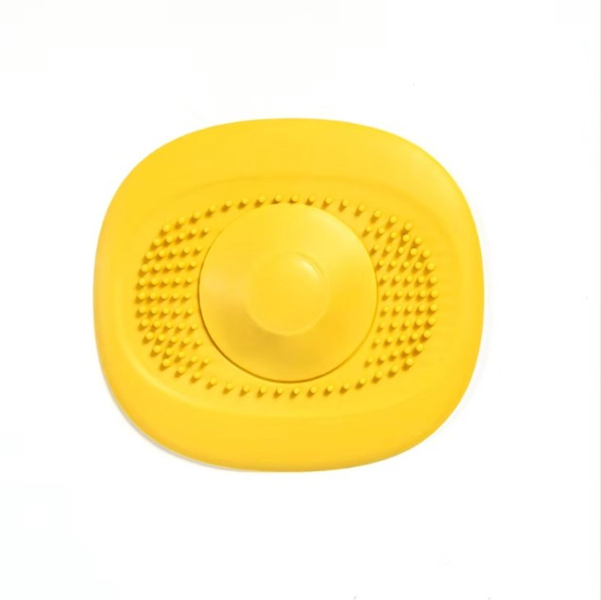 Go Go Gadget - Gootsteenstop - Haarvanger - Afvoerstop - Siliconen - Gootsteenzeef - 10x10,5cm - 1 stuk - Geel
