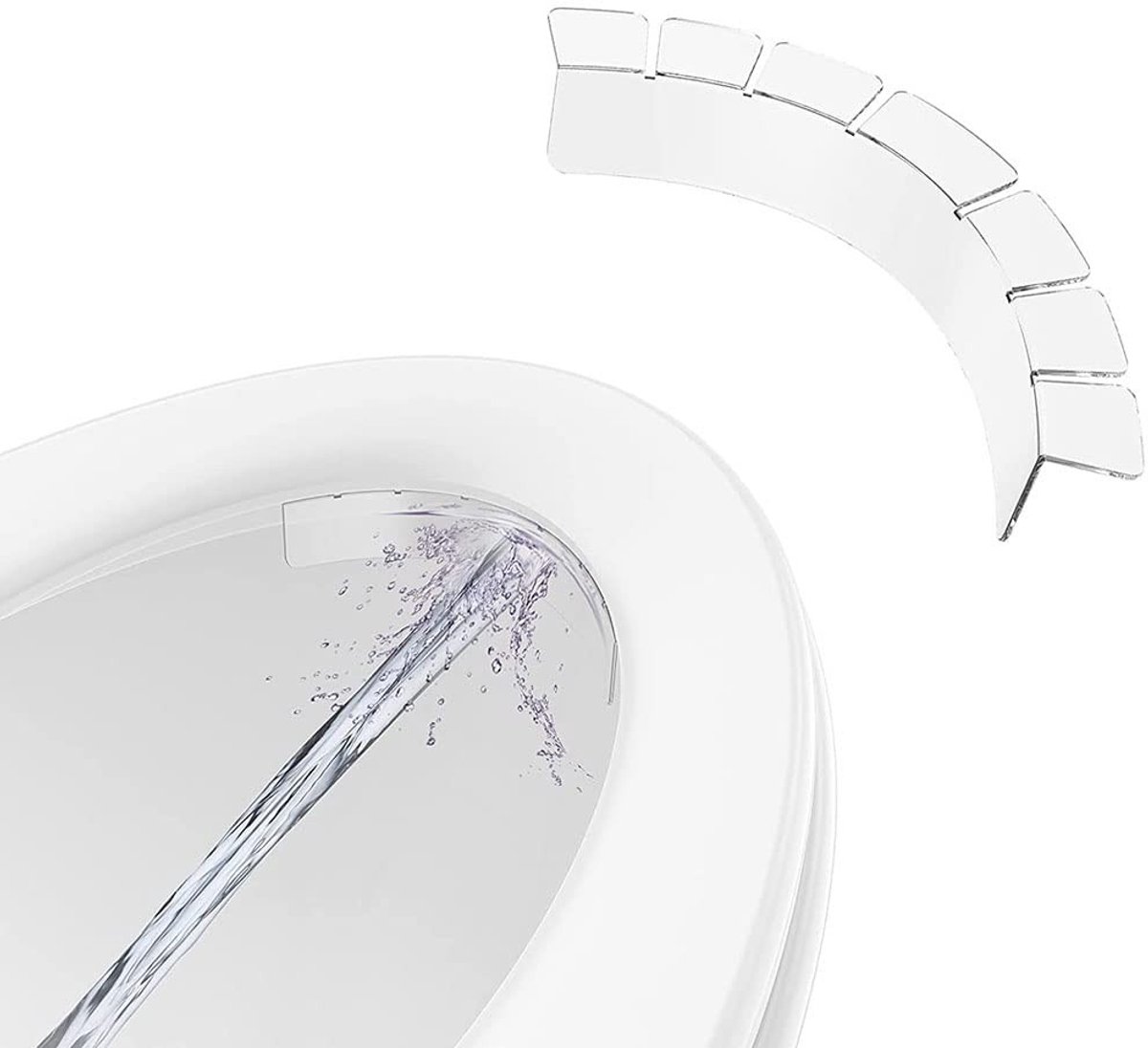 Dailygoods - Toiletbril Spatbescherming - Plasbeschermer - Voorkom potjesspatten - Transparant - Urinedeflector - Geschikt voor Kinderen en Volwassene