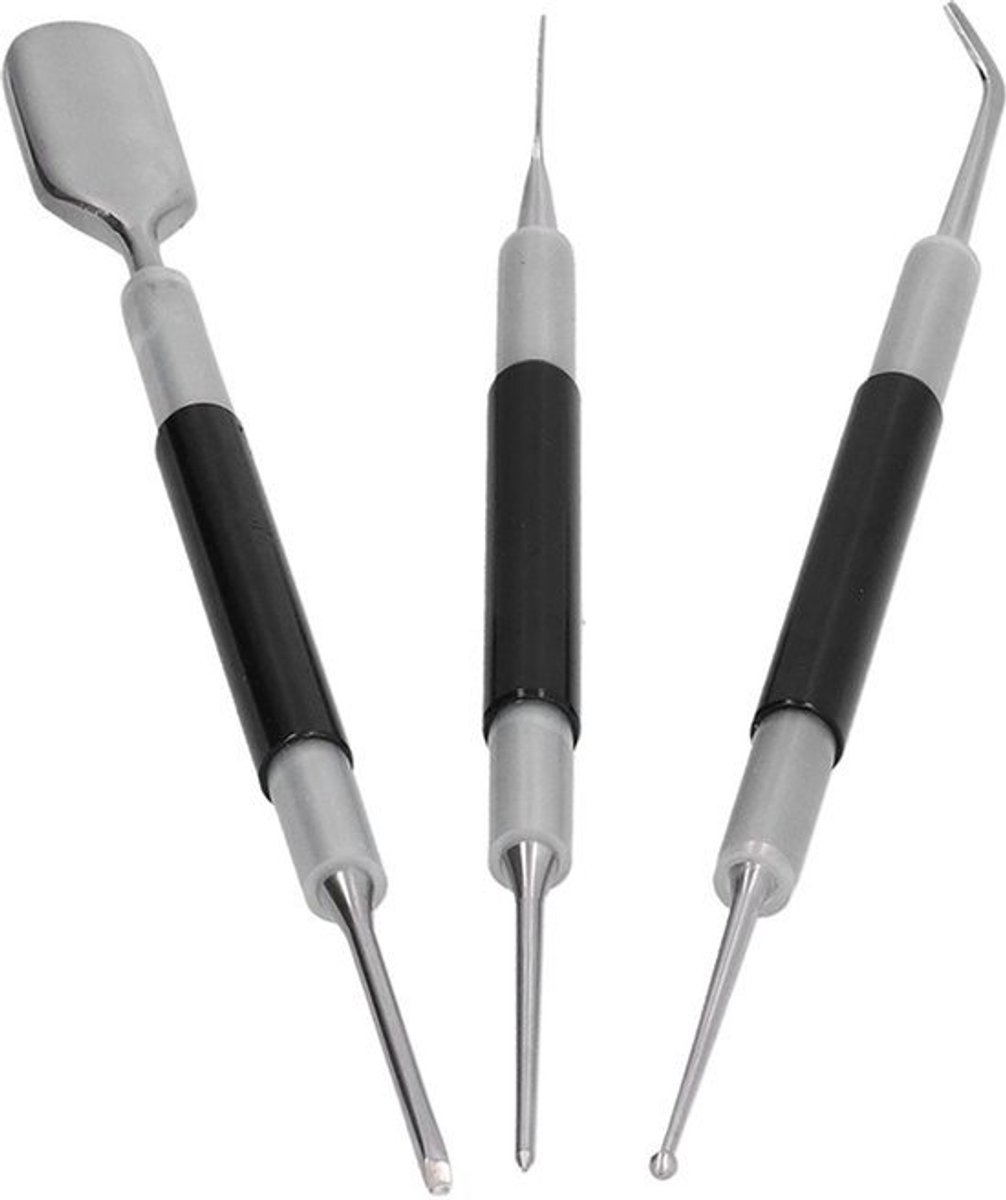 Latte Art Pen Set - 3 Stuks - Wasbaar - Multifunctioneel RVS