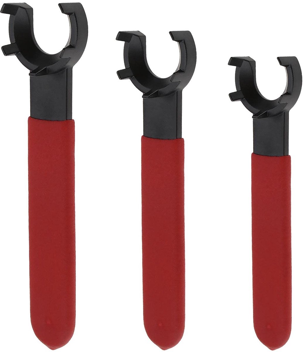 Zeynomax - Spantangenhouder - CNC-gereedschap - Rood - Moersleutels - 3-delige set - Geschikt voor draaimachines - ER16 ER20 ER25