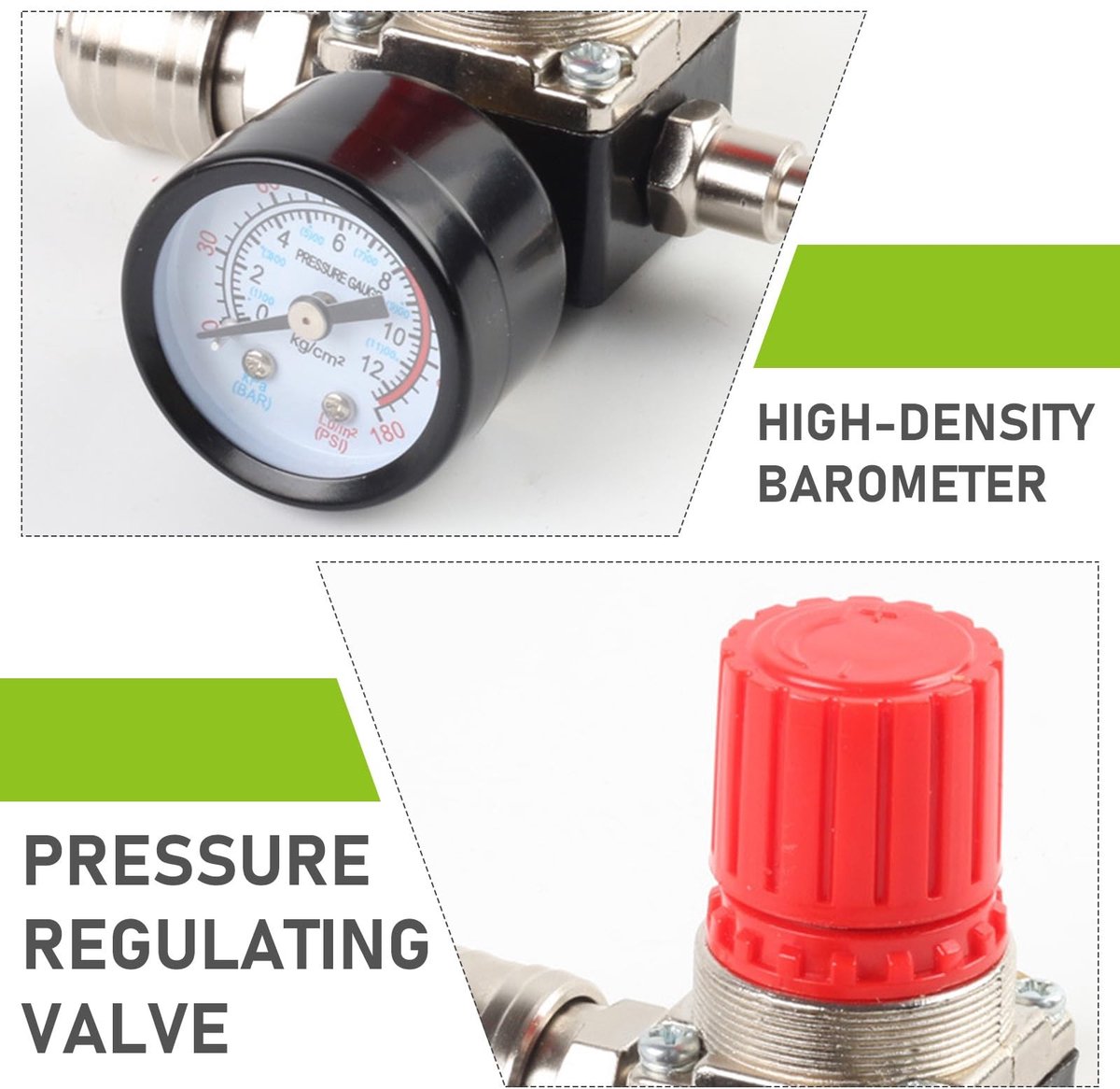 Perslucht Drukschakelaar Regelaar 3 Gaten Manometer 175 PSI EU Standaard Luchtcompressor . – foto 3