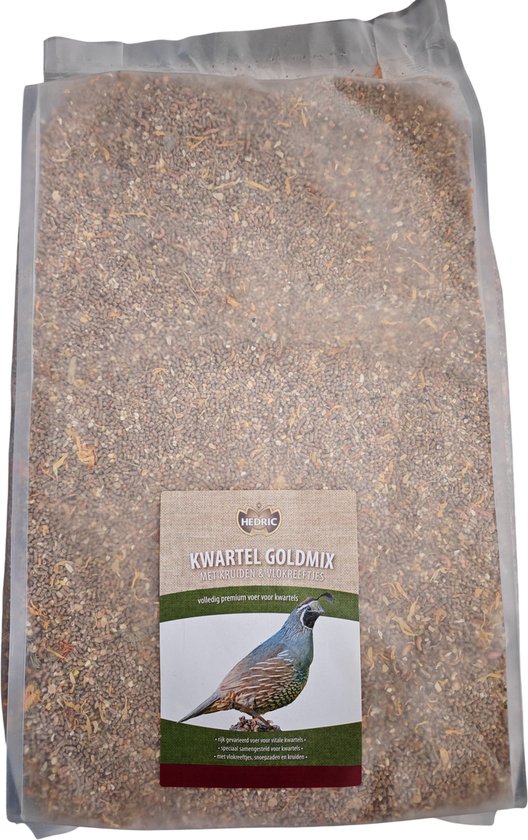 Hedric Kwartel Goldmix - 10kg - kwartelvoer met kruiden