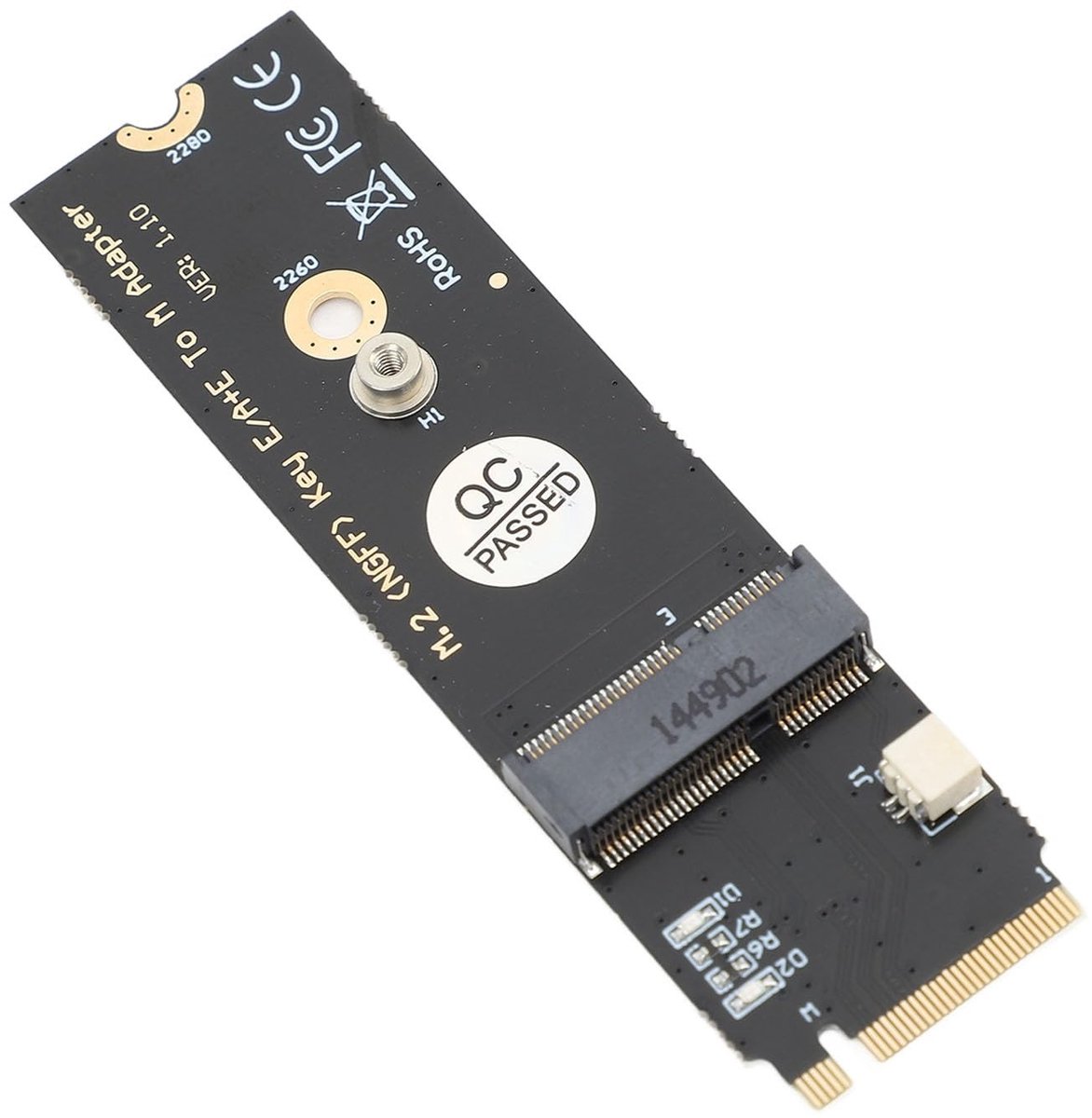 Vlemico - M.2 A E Key WiFi-kaart - M.2 Key M SSD-adapter - Ondersteunt AX200 AX201 AX210 - Duurzaam PCB-materiaal - PCIe X1 en USB2.0 - Gesch...