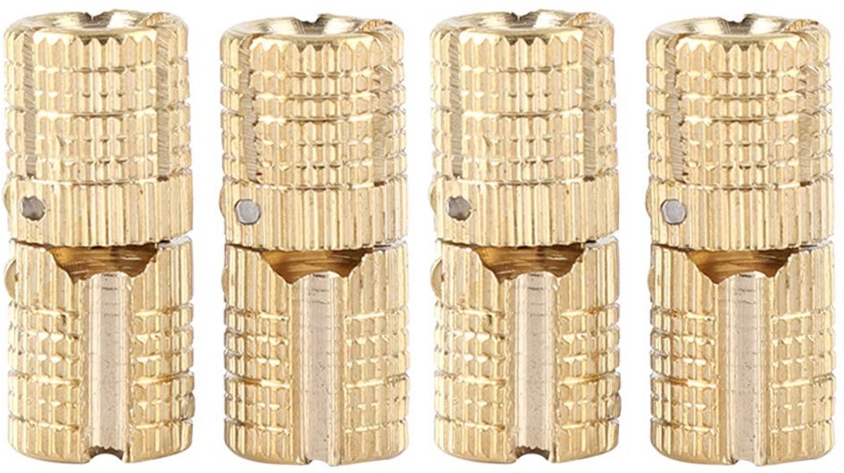 By shayne - Koperen Messing Kast Scharnieren - Verborgen Vatscharnier - 180° Openingshoek - 8 mm - Houtbewerking Accessoire - Geschikt voor Geschenkd.
