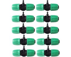 Zeynomax - Barbed Tee - Irrigatie Connector - Anti-Drop Ontwerp - 10 Stuks - 1/2 Inch naar 1/4 Inch - Geschikt voor Drip Systemen - Hoogwaardige Kwa..