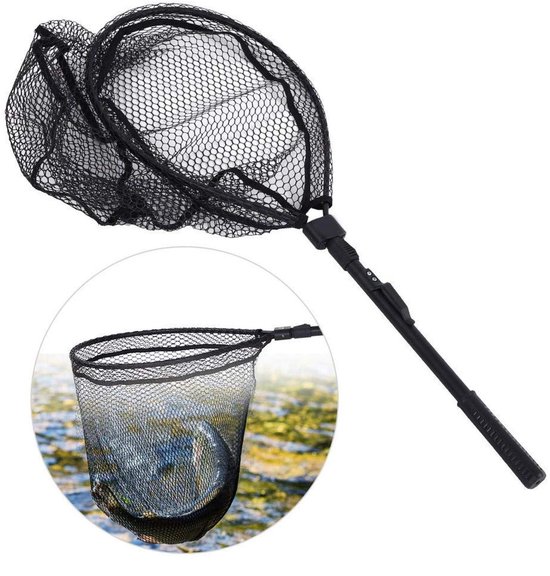 Floating Fishing Net - Aluminium Legering Hand Schepnet - Draagbaar Brailer Rubber Gecoat Landingnet - Handduiknet Vissen - Vissersgereedschap Voor Kayak - Steelhead - Zalm - Bootvissen - Drijvend Vissen van Merkloos — afbeelding 5