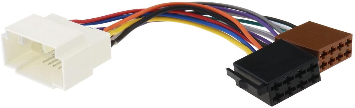 Dailygoods - 16 Pin ISO Standaard Adapter - Kabelboom voor Radio - 18 cm - Geschikt voor Suzuki en Fiat - Hoogwaardige connector voor audiotoepassinge