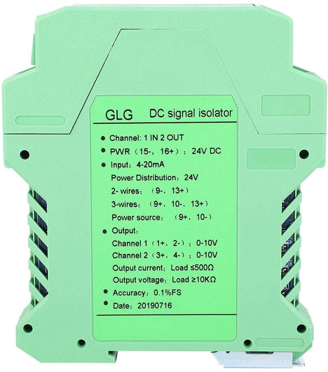 Dailygoods - DC-signaalconditioner - 4~20mA module - Betrouwbare isolator voor sensoren - Compact formaat - DC-spanning en stroomsignaalisolator - Ide