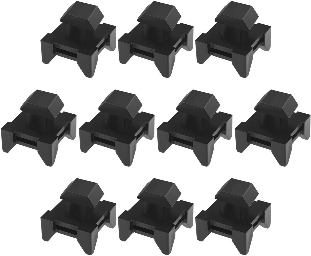 Elzusha - Kabelhouder - Groefclips - Installatiegemak - Zwart - Draadclips voor profielen - 10 stuks - Geschikt voor model 4545