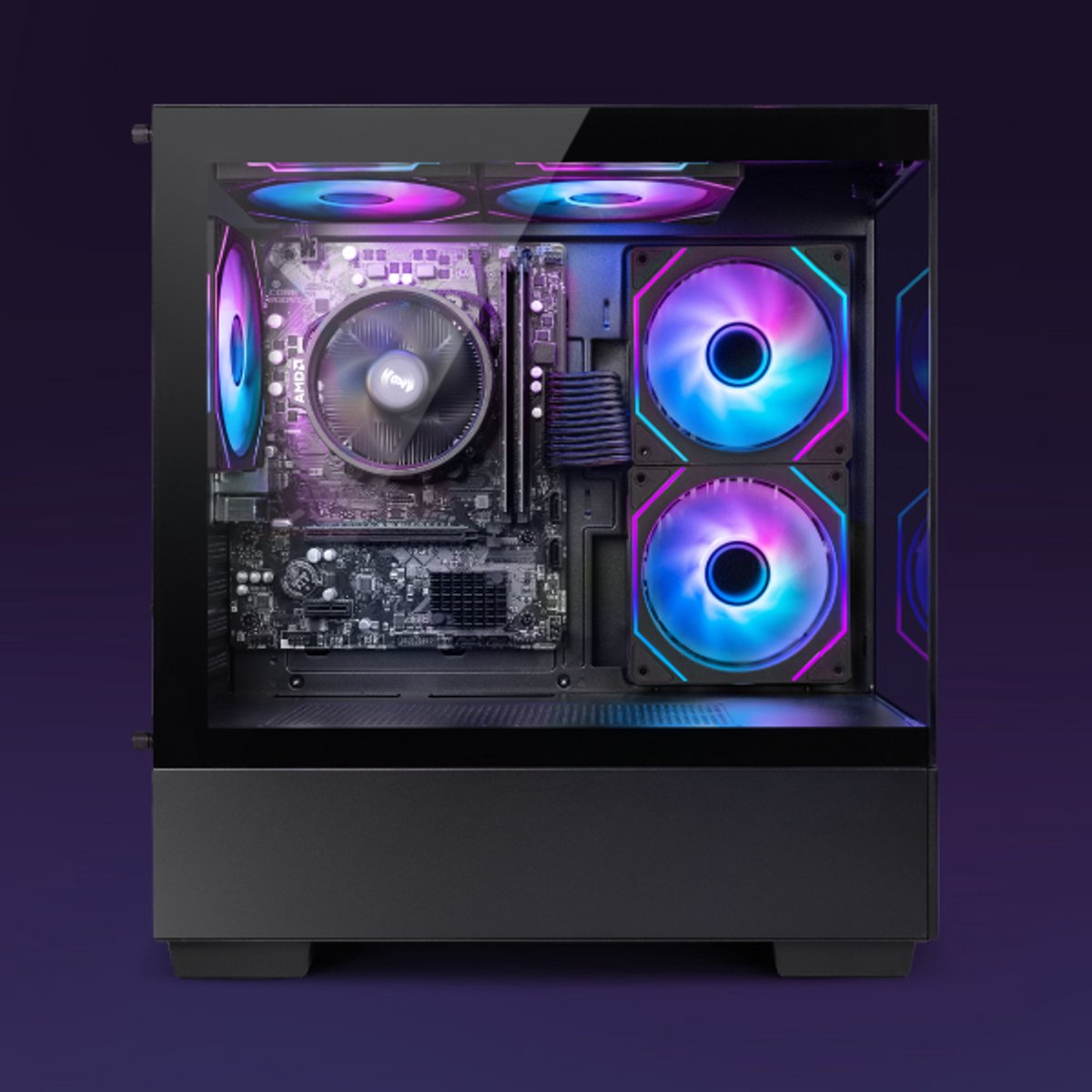 Vibox Gaming PC Set - Ryzen 3 3200G - Onboard Videokaart - 16GB RAM - 1TB SSD - Windows 11 - WiFi 6 + Bluetooth 5.4 - 22" Monitor + Accessoires thumbnail 2