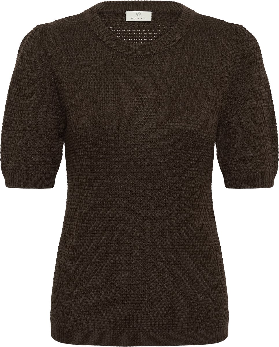 Kaffe KAvivian Knit Pullover Dames Trui - Coffee Bean
