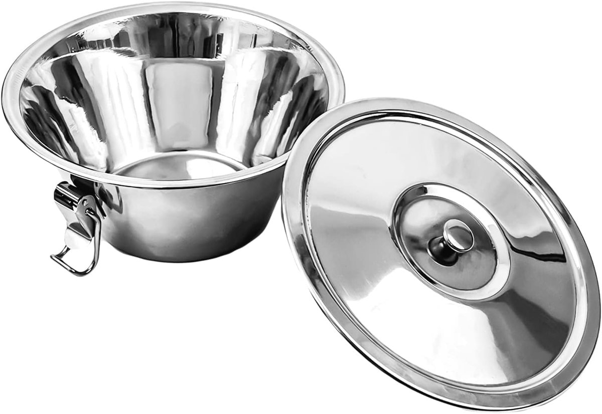 Puddingvorm Custardschaal met Deksel en Vergrendeling Banketbakvorm voor Flan Roestvrij staal 22 cm Zilver puddingvorm