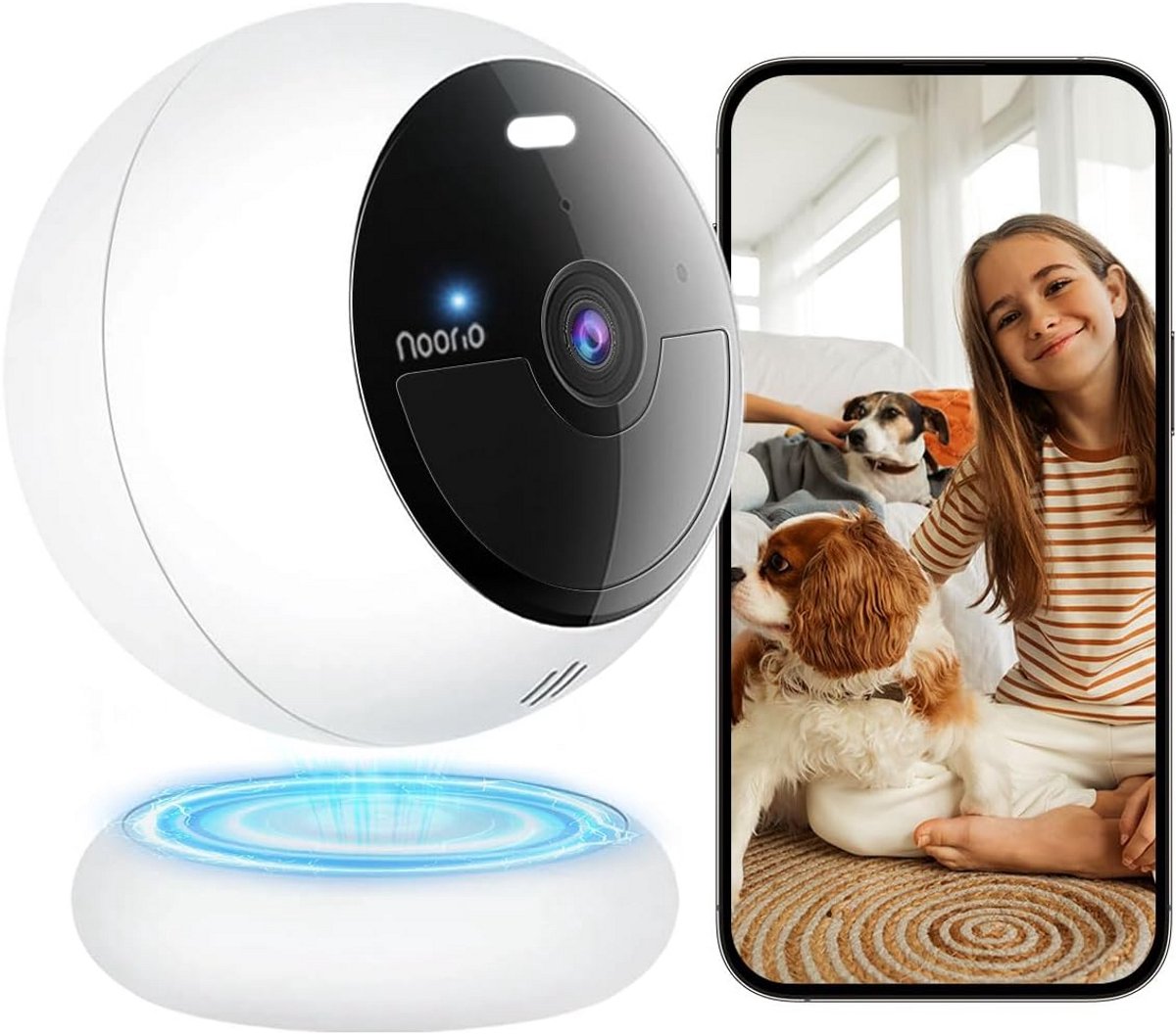 Beveiligingscamera Draadloos - Outdoor Camera - Thuisbewaking Huis - Magnetische Installatie - 1080P HD - Wit
