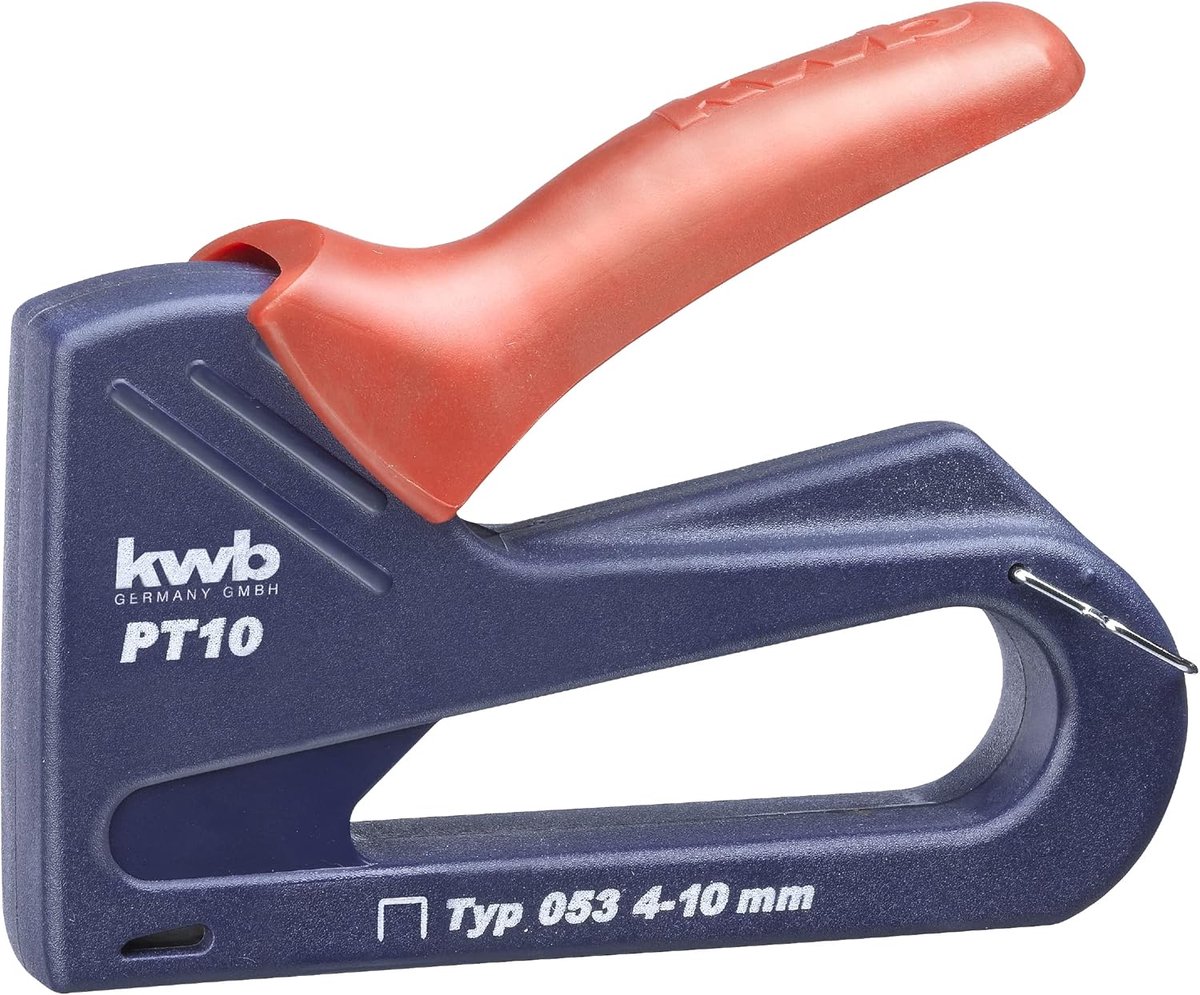 Handtacker - Nietpistool - Knutselen en klussen - Kwaliteitsstaal - Type 053 - Blauw
