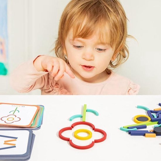 Creatief Leerspeelgoed Voor Kinderen, Educatieve Bouwstenen, Geschikt Voor Jongens En Meisjes in De Kleuterklas En De Kleuterschool, Logisch Educatief Speelgoed Voor in De Klas En Thuis — afbeelding 5