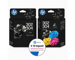 HP 302/304 - Inktcartridge - Origineel - #02/304 Kleur & 2x 302/304 Zwart - + Instant Ink tegoed