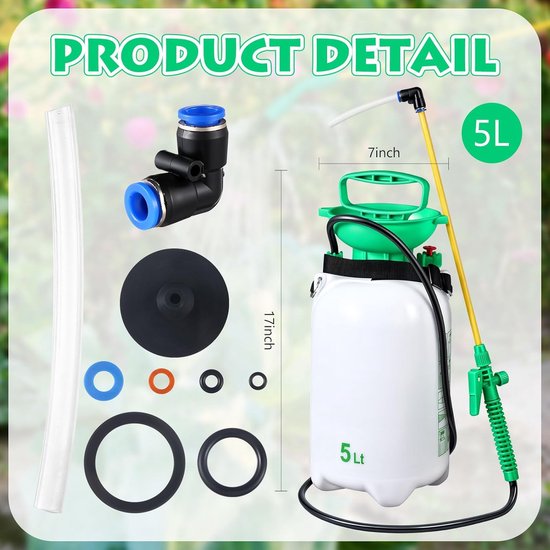 Pro Garden Plantensproeier Drukspuit - 5 Liter - Inclusief draagriem van Pro Garden — afbeelding 5