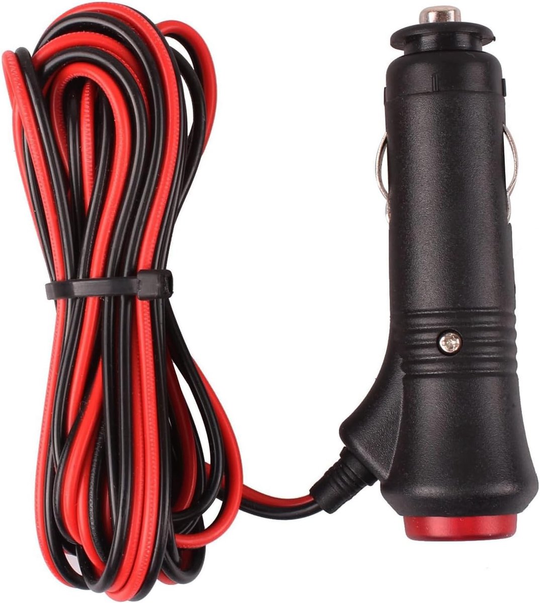Universele motorfiets vrachtwagen auto sigarettenaansteker stekker kabel adapter mannelijke aansteker met schakelaar knop ingebouwde 12V-24V 5A (10FT/3 meter met indicatielampje)