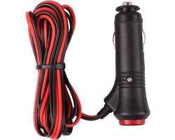 Universele motorfiets vrachtwagen auto sigarettenaansteker stekker kabel adapter mannelijke aansteker met schakelaar knop ingebouwde 12V-24V 5A (10FT/3 meter met indicatielampje)