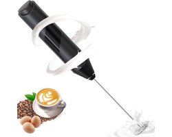 Handzame Melkopschuimer - Melkschuimmaker Eierklopper - Koffie Maken - 3 Snelheden Instelbaar - Werkt op Batterijen - Zwart