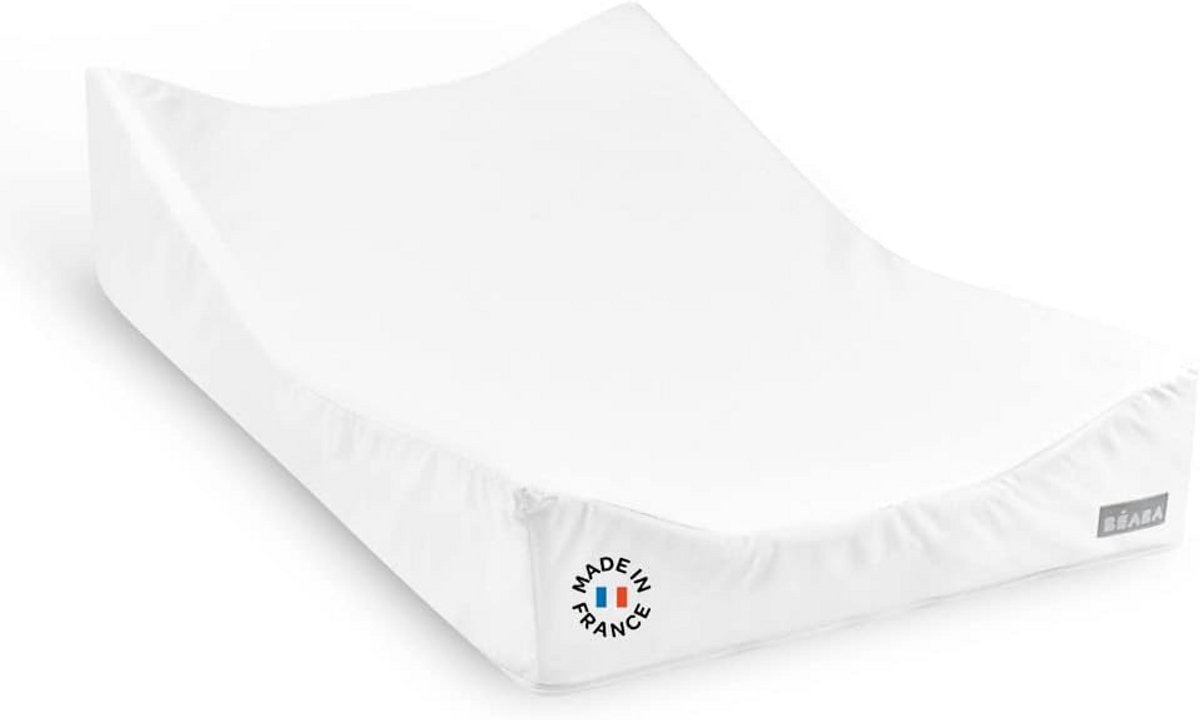 Baby Verschoonmat - Comfortabele Mat - Baby Verzorgen - Gepatenteerd Schuin Design - Inclusief Hoes - Ecru