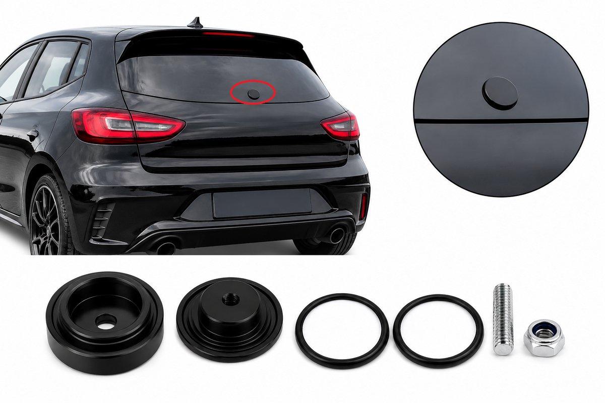 Achterruit Wisser Delete Kit Universeel – Aluminium Afdekdop – Zwart – Ruitenwisser Verwijder Set