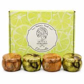 Arosola® Citronella Kaarsen Set - 4 Stuks - 120g per Kaars - Tot 96 Branduren - Echte Citronella Olie - Buitenkaarsen voor Tuin, Balkon & Terras - Luxe Cadeauset