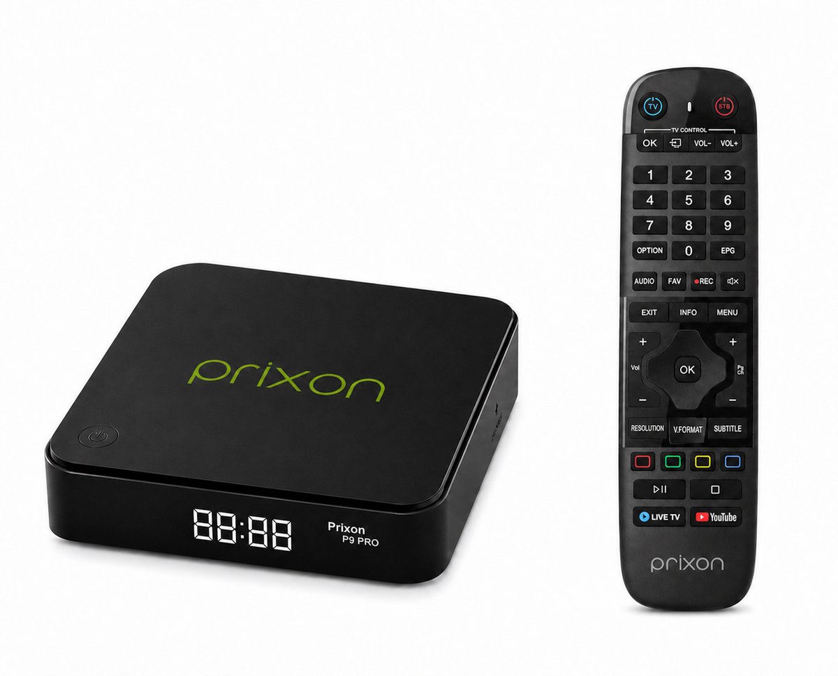 Prixon P9 PRO OTT Mediastreamer - Mediaplayer - 4K Ultra HD – Streaming Box - sterk & stabiele Dual band wifi 2.4/5G