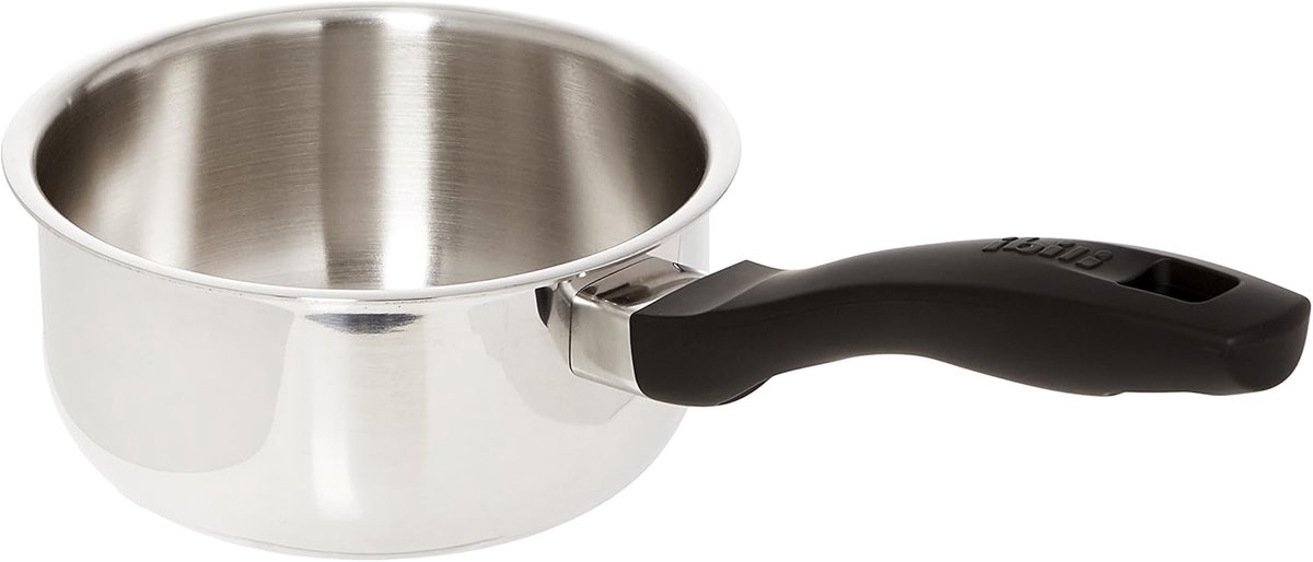 Steelpan Inductie - Kookpan Sauspan - Koken op Inductie - Roestvrij Staal - 18 cm - Zilver