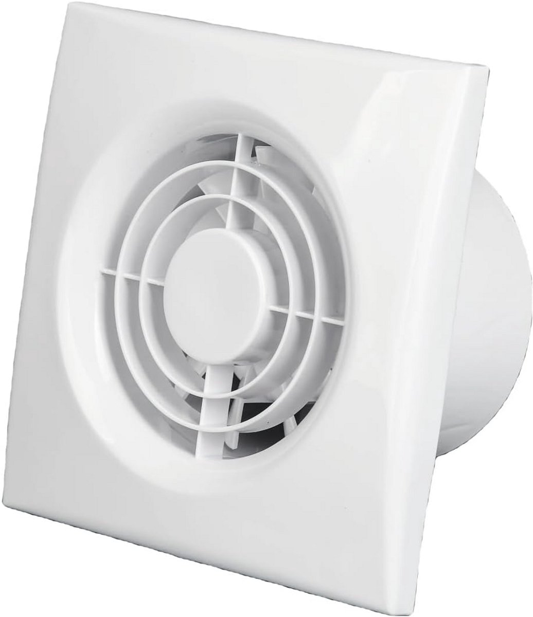 Afzuigventilator - Badkamerventilator - Luchtverversing - Met terugslagklep - 100 mm - Wit