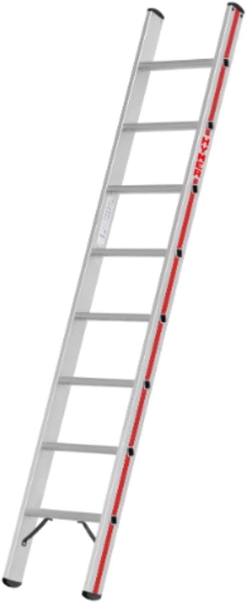 Trapladder 8 treden - Vouwladder - Veilig klussen - Comfortabele binnenbreedte - 80 mm tredediepte - Bruin