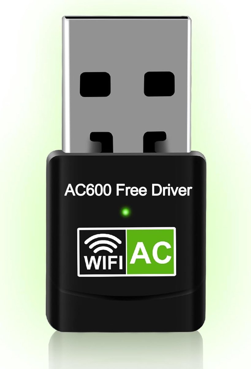 Draadloze Netwerkadapter - Wifi Stick - Sneller Internet - Dual Band AC600 - Mini Formaat - Zwart
