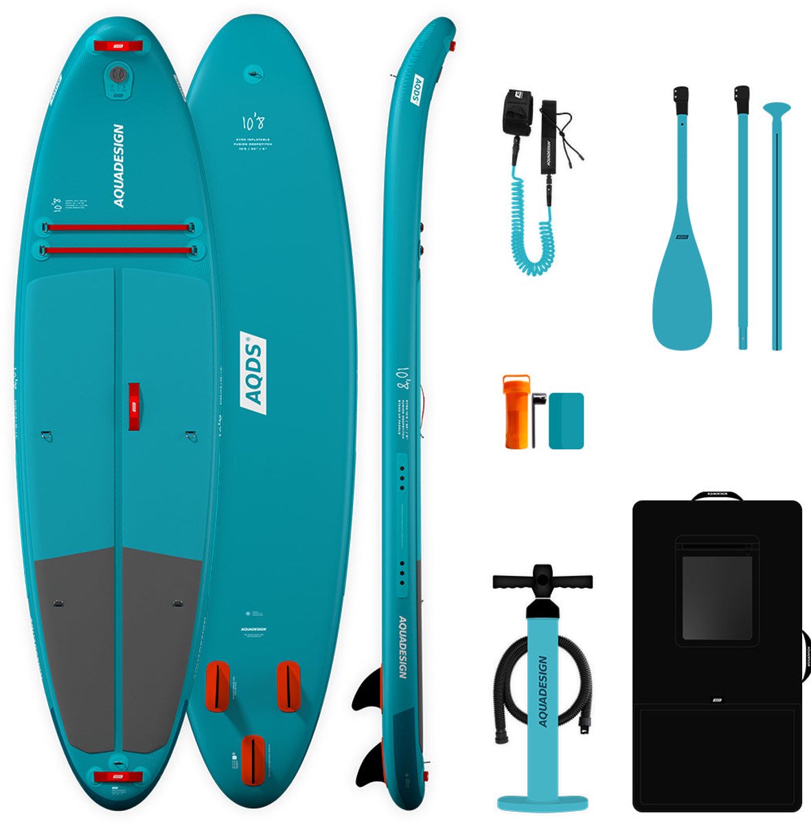 Eyro Fusion Dropstitch Opblaasbaar Supboard Pakket Eyro 10'8 - Supboard Set - Max 145 kg - Inclusief Peddel En Pomp