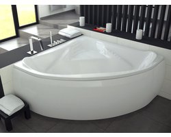 Badland EWA hoekbad 134 x 134 cm wit met styropor ombouw