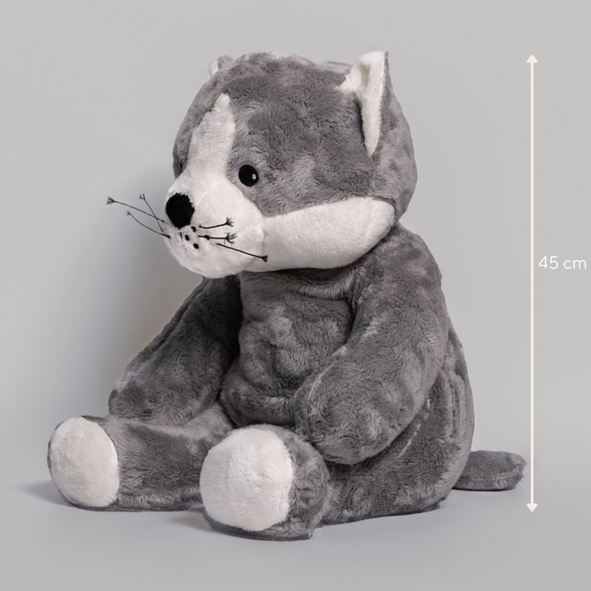 Lotgenootje Verzwaringsknuffel Kat - 45cm/2kg - Verzwaarde Knuffel - Weighted Stuffed Animal - Sensorisch Speelgoed - Zware Knuffel Anxiety - Plushie — afbeelding 11
