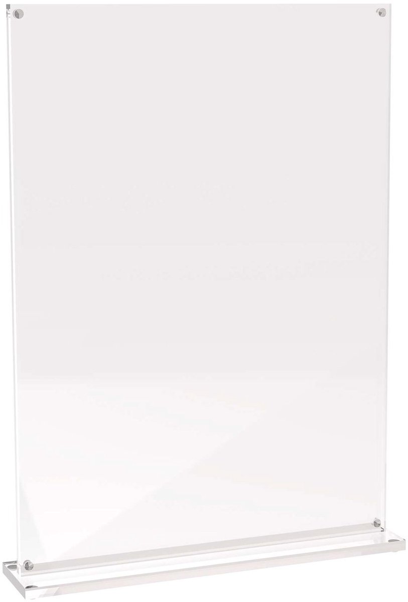 Maul Tafelstandaard MAULvision acryl A4 22.8 x 4.7 x 31.8 cm transparant transparant|zilver